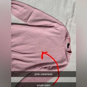 pink crewneck